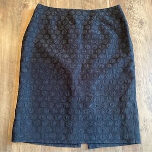 Maeve x Anthropologie • Elegant Black Textured Pencil Skirt • Size 4 • EUC